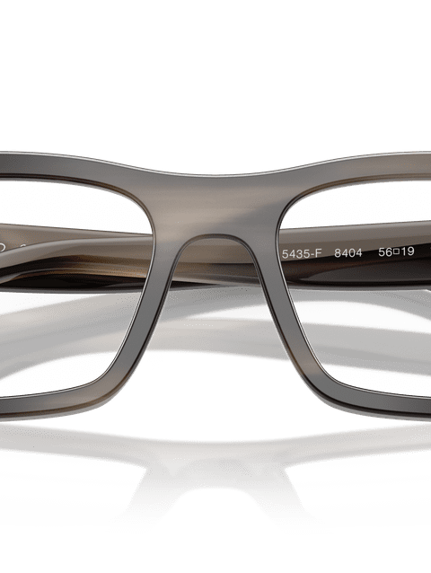 Ray-Ban Eyeglasses Unisex Rb5435 Optics Prescription - Havana Grey Frame Clear Lenses 54-19 Polarized