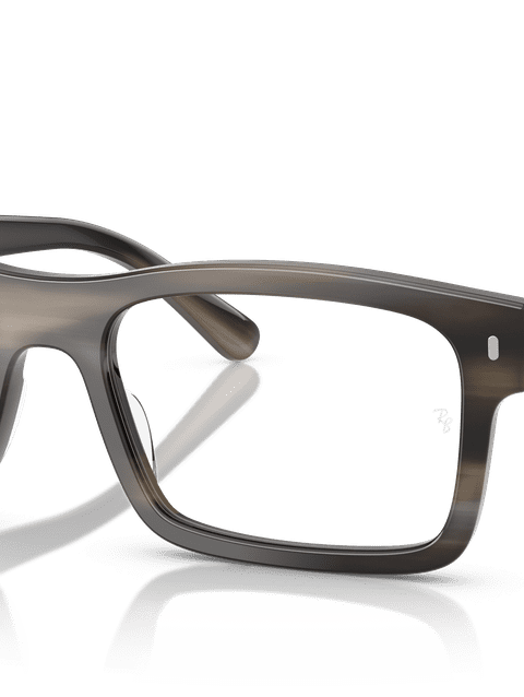 Ray-Ban Eyeglasses Unisex Rb5435 Optics Prescription - Havana Grey Frame Clear Lenses 56-19 Polarized