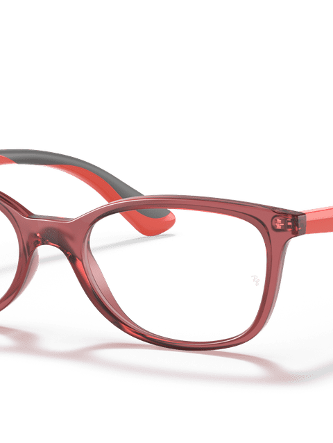 Ray-Ban Eyeglasses Children Rb1586 Optics Kids Prescription - Red On Grey Frame Clear Lenses 47-16 Polarized