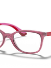 Ray-Ban Eyeglasses Children Rb1586 Optics Kids Prescription - Fuxia Frame Clear Lenses 49-16 Polarized