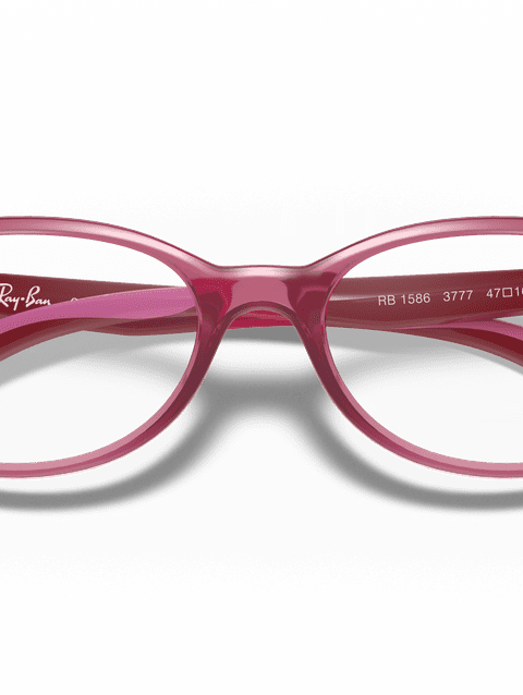 Ray-Ban Eyeglasses Children Rb1586 Optics Kids Prescription - Fuxia Frame Clear Lenses 49-16 Polarized