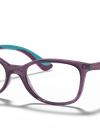 Ray-Ban Eyeglasses Children Rb1586 Optics Kids Prescription - Violet Frame Clear Lenses 49-16 Polarized