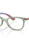 Ray-Ban Eyeglasses Children Rb1586 Optics Kids Prescription - Light Brown On Rubber Wisteria Frame Clear Lenses 49-16 Polarized