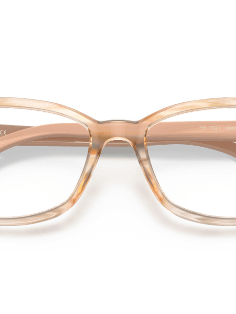 Ray-Ban Eyeglasses Children Rb1591 Optics Kids Prescription - Beige Frame Clear Lenses 48-16 Polarized