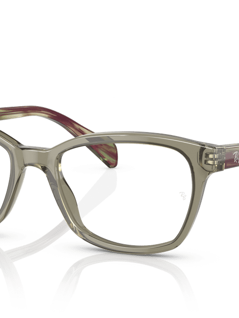 Ray-Ban Eyeglasses Children Rb1591 Optics Kids Prescription - Striped Green Havana Frame Clear Lenses 48-16 Polarized