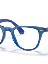 Ray-Ban Eyeglasses Children Rb1601 Optics Kids Prescription - Blue Frame Clear Lenses 48-18 Polarized