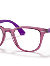 Ray-Ban Eyeglasses Children Rb1601 Optics Kids Prescription - Violet Frame Clear Lenses 48-18 Polarized