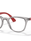 Ray-Ban Eyeglasses Children Rb1601 Optics Kids Prescription - Red Frame Clear Lenses 48-18 Polarized