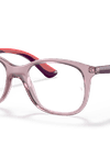 Ray-Ban Eyeglasses Children Rb1604 Optics Kids Prescription - Violet On Light Red Frame Clear Lenses 46-16 Polarized