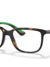 Ray-Ban Eyeglasses Children Rb1605 Optics Kids Prescription - Brown On Green Frame Clear Lenses 47-16 Polarized