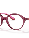 Ray-Ban Eyeglasses Children Rb1606 Optics Kids Prescription - Red On Pink Frame Clear Lenses 44-17 Polarized