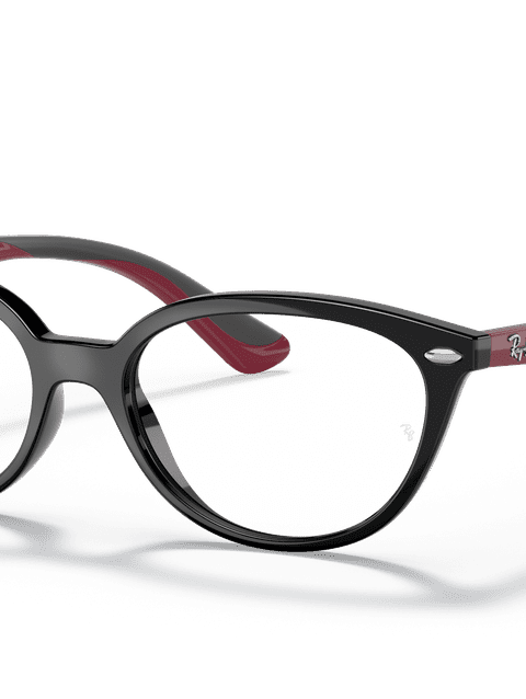 Ray-Ban Eyeglasses Children Rb1612 Optics Kids Prescription - Bordeaux On Rubber Grey Frame Clear Lenses 48-15 Polarized