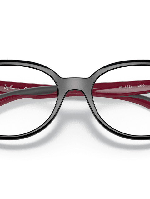 Ray-Ban Eyeglasses Children Rb1612 Optics Kids Prescription - Bordeaux On Rubber Grey Frame Clear Lenses 48-15 Polarized