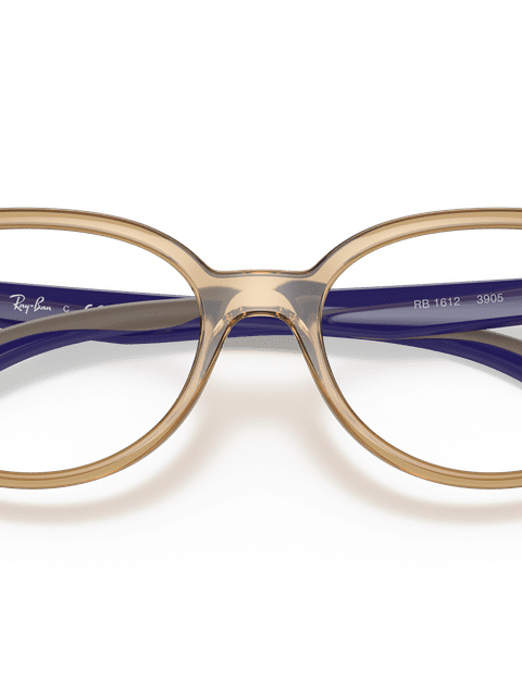 Ray-Ban Eyeglasses Children Rb1612 Optics Kids Prescription - Blue On Rubber Turtledove Frame Clear Lenses 46-15 Polarized