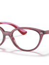 Ray-Ban Eyeglasses Children Rb1612 Optics Kids Prescription - Red On Pink Frame Clear Lenses 48-15 Polarized