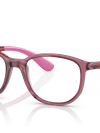 Ray-Ban Eyeglasses Children Rb1619 Optics Kids Prescription - Red On Pink Frame Clear Lenses 47-16 Polarized