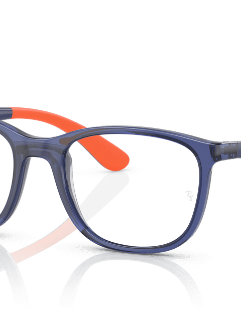 Ray-Ban Eyeglasses Children Rb1620 Optics Kids Prescription - Blue On Orange Frame Clear Lenses 48-17 Polarized