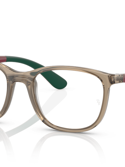 Ray-Ban Eyeglasses Children Rb1620 Optics Kids Prescription - Red On Green Frame Clear Lenses 46-17 Polarized