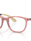 Ray-Ban Eyeglasses Children Rb1620 Optics Kids Prescription - Purple On Rubber Cream Frame Clear Lenses 48-17 Polarized