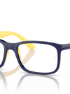 Ray-Ban Eyeglasses Children Rb1621 Optics Kids Bio-based Prescription - Dark Blue On Yellow Frame Clear Lenses 47-15 Polarized