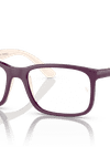 Ray-Ban Eyeglasses Children Rb1621 Optics Kids Bio-based Prescription - Purple On Light Brown Frame Clear Lenses 47-15 Polarized