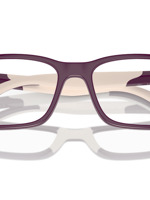 Ray-Ban Eyeglasses Children Rb1621 Optics Kids Bio-based Prescription - Purple On Light Brown Frame Clear Lenses 47-15 Polarized