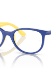 Ray-Ban Eyeglasses Children Rb1622 Optics Kids Bio-based Prescription - Blue On Yellow Frame Clear Lenses 46-17 Polarized