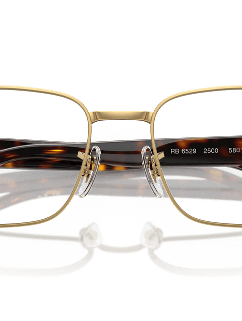 Ray-Ban Eyeglasses Unisex Rb6529 Optics Prescription - Havana Frame Clear Lenses 56-18 Polarized