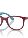 Ray-Ban Eyeglasses Children Rb1622 Optics Kids Bio-based Prescription - Bordeaux On Blue Frame Clear Lenses 46-17 Polarized