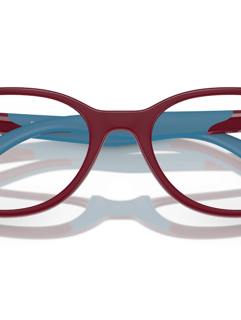 Ray-Ban Eyeglasses Children Rb1622 Optics Kids Bio-based Prescription - Bordeaux On Blue Frame Clear Lenses 46-17 Polarized