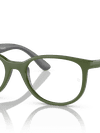 Ray-Ban Eyeglasses Children Rb1622 Optics Kids Bio-based Prescription - Green On Grey Frame Clear Lenses 48-17 Polarized