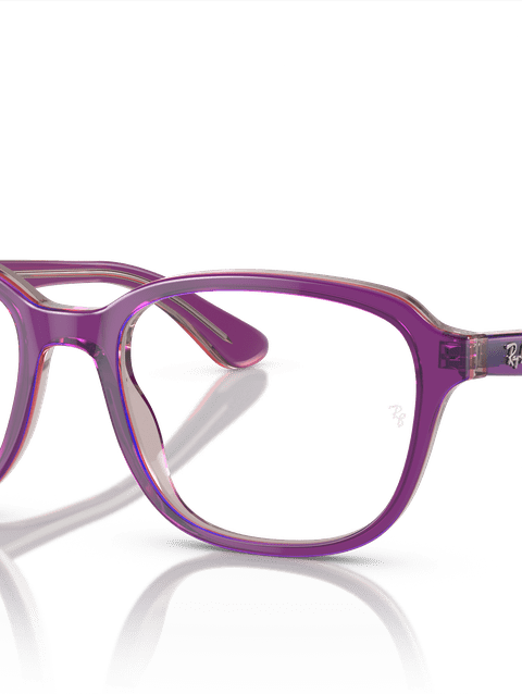 Ray-Ban Eyeglasses Children Rb1627 Optics Kids Prescription - Top Purple & Pink & Beige Frame Demo Lens Lenses 46-16 Polarized