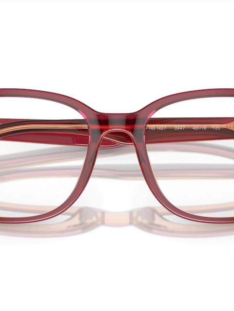 Ray-Ban Eyeglasses Children Rb1627 Optics Kids Prescription - Top Red & Violet & Orange Frame Clear Lenses 46-16 Polarized