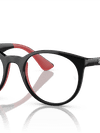 Ray-Ban Eyeglasses Children Rb1628 Optics Kids Bio-based Prescription - Black On Red Frame Demo Lens Lenses 46-17 Polarized