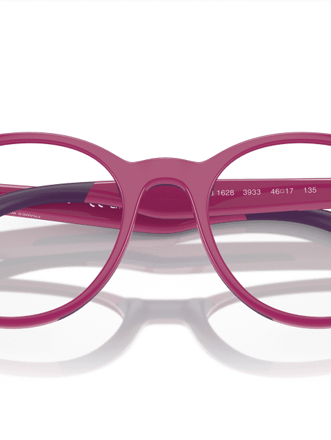 Ray-Ban Eyeglasses Children Rb1628 Optics Kids Bio-based Prescription - Fuchsia On Violet Frame Clear Lenses 46-17 Polarized