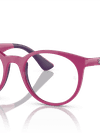 Ray-Ban Eyeglasses Children Rb1628 Optics Kids Bio-based Prescription - Fuchsia On Violet Frame Clear Lenses 48-17 Polarized