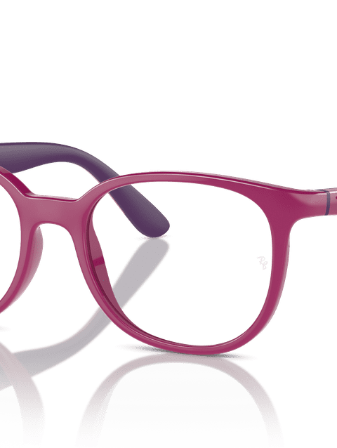 Ray-Ban Eyeglasses Children Rb1631 Optics Kids Bio-based Prescription - Fuchsia On Violet Frame Clear Lenses 45-16