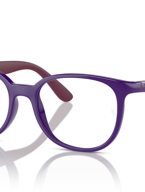 Ray-Ban Eyeglasses Children Rb1631 Optics Kids Bio-based Prescription - Violet On Bordeaux Frame Clear Lenses 45-16