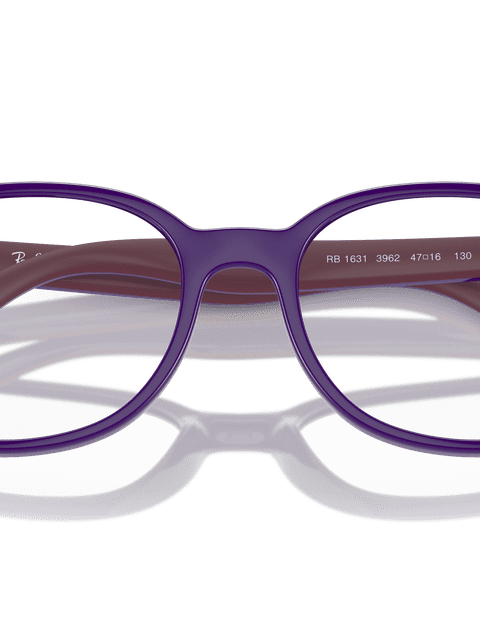 Ray-Ban Eyeglasses Children Rb1631 Optics Kids Bio-based Prescription - Violet On Bordeaux Frame Clear Lenses 45-16