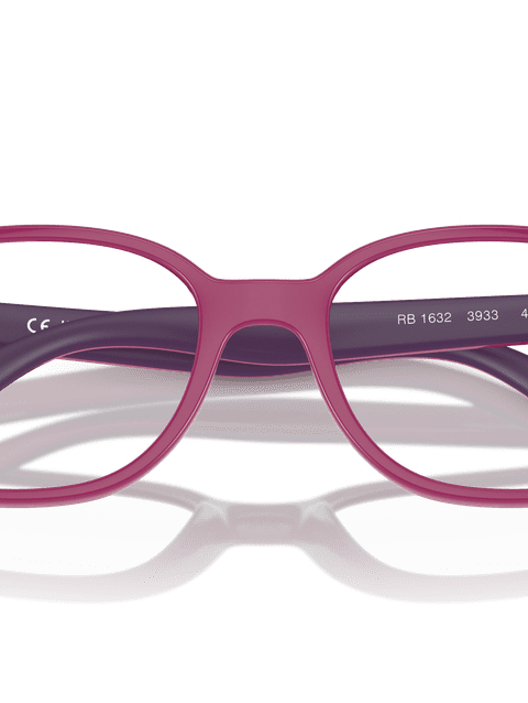 Ray-Ban Eyeglasses Children Rb1632 Optics Kids Bio-based Prescription - Fucsia On Violet Frame Clear Lenses 46-16