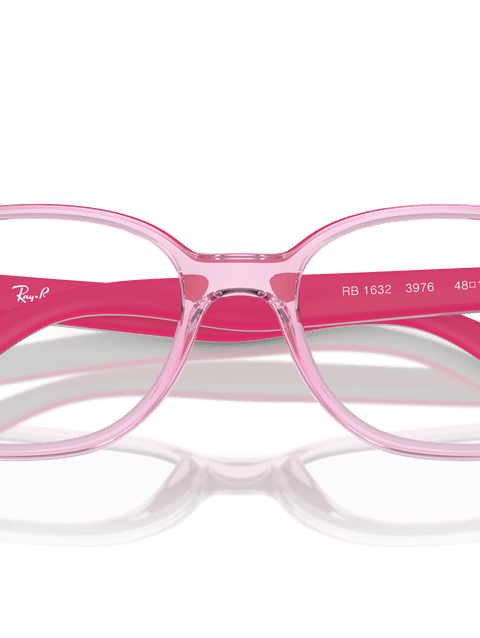 Ray-Ban Eyeglasses Children Rb1632 Optics Kids Bio-based Prescription - Grey On Fuchsia Frame Clear Lenses 46-16