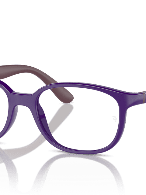 Ray-Ban Eyeglasses Children Rb1632 Optics Kids Bio-based Prescription - Violet On Bordeaux Frame Clear Lenses 46-16