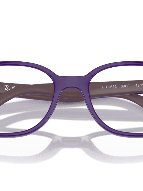 Ray-Ban Eyeglasses Children Rb1632 Optics Kids Bio-based Prescription - Violet On Bordeaux Frame Clear Lenses 46-16