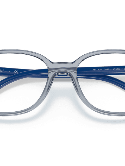 Ray-Ban Eyeglasses Children Rb1900 Optics Kids Prescription - Blue Frame Clear Lenses 47-15 Polarized