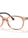 Ray-Ban Eyeglasses Children Rb1900 Optics Kids Prescription - Dark Brown Frame Clear Lenses 45-15 Polarized