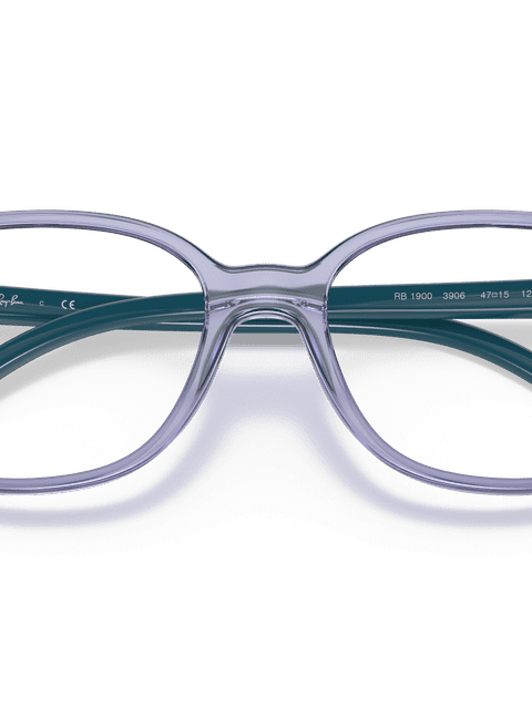 Ray-Ban Eyeglasses Children Rb1900 Optics Kids Prescription - Turquoise Frame Clear Lenses 45-15 Polarized