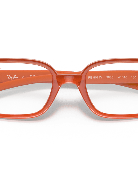 Ray-Ban Eyeglasses Children Rb9074 Optics Kids Prescription - Orange Frame Clear Lenses 39-16 Polarized