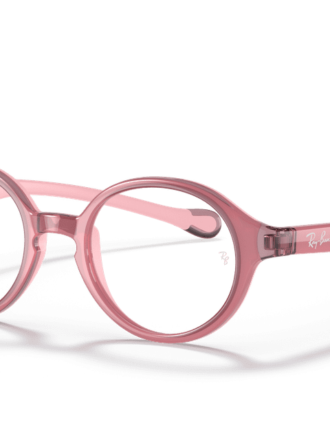 Ray-Ban Eyeglasses Children Rb9075 Optics Kids Prescription - Pink Frame Clear Lenses 37-16 Polarized