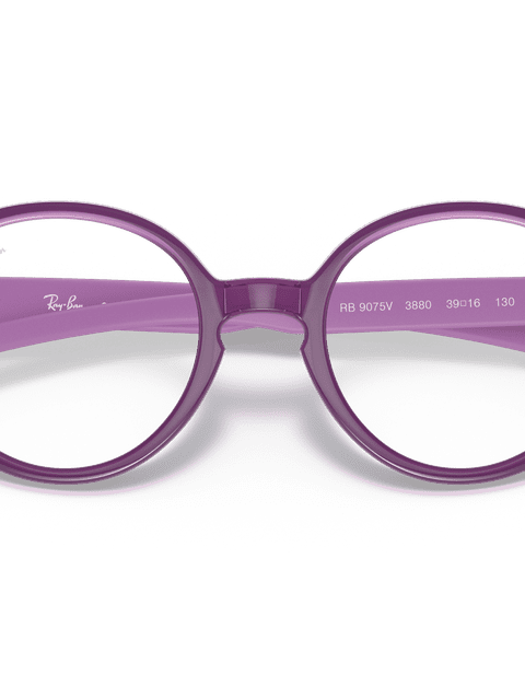 Ray-Ban Eyeglasses Children Rb9075 Optics Kids Prescription - Violet Frame Clear Lenses 37-16 Polarized