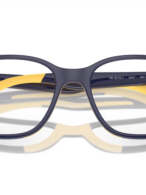 Ray-Ban Eyeglasses Children Rb9078v Optics Kids Bio-based Prescription - Dark Blue On Yellow Frame Clear Lenses 46-16 Polarized